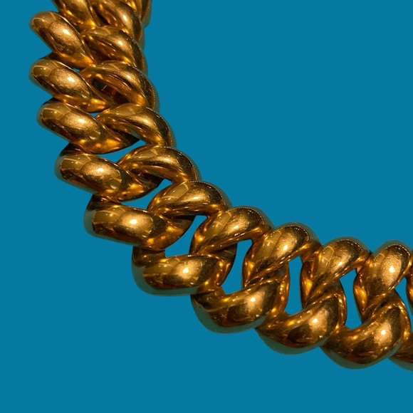 Vintage Monet Chunky Chain Choker - Picture 5 of 9
